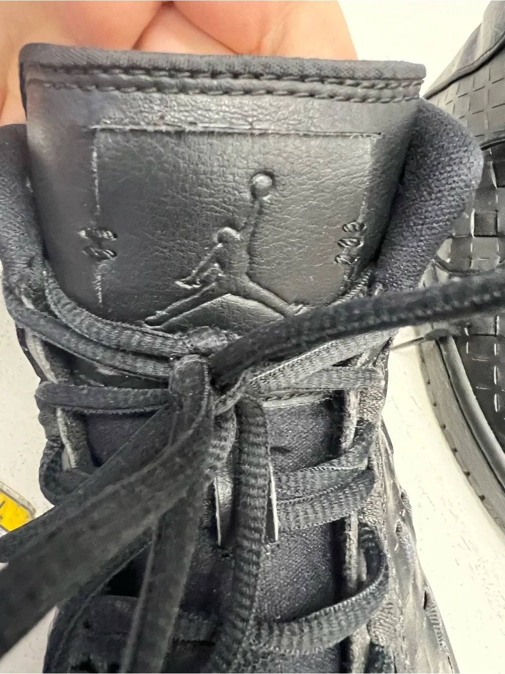 Jordan Black High-Top Sneakers with Textured Upper Mens 10.5
